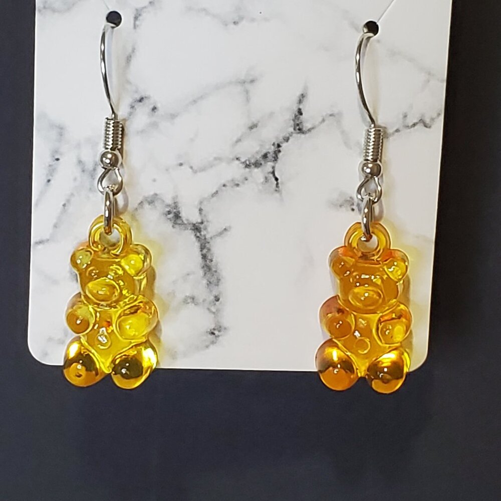 Gummy Bear Earrings - GOLD/ORANGE